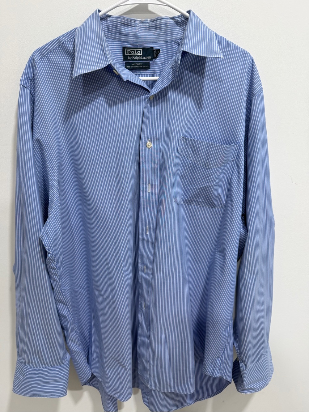 Ralph Lauren Blue Pinstripe Men's Dress Shirt
